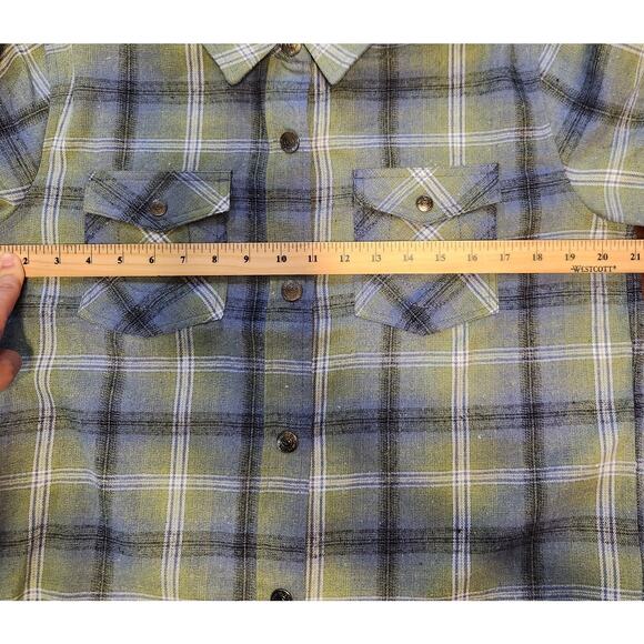 TRUE RELIGION HS Brushed Flannel Women's Button Up Long Sleeve Blouse Iris Small - Picture 6 of 12